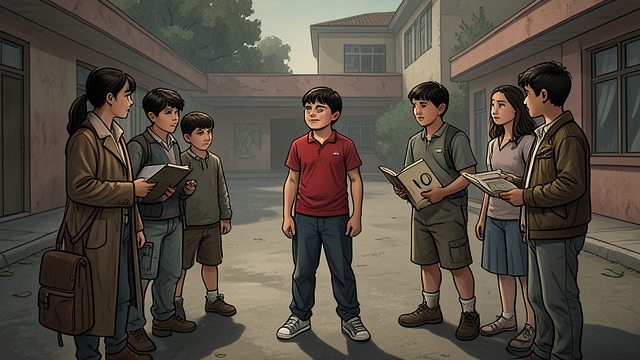 The Schoolyard Outsider from "Angela's Ashes". The Schoolyard Outsider A new accent At Leamy’s National School, boys mark Frank McCourt as an American.