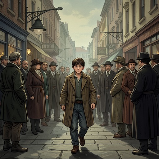 Poverty Made Visible by Class from "Angela's Ashes". This flow tracks how clothing, schooling, charity, and work expose the class barriers surrounding Frank McCourt.