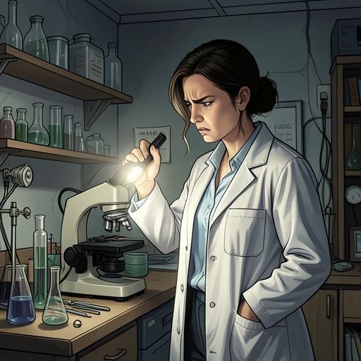Rowan’s Scientific and Spiritual Conflict from "Blood Canticle". Rowan’s identity as a healer and scientist is challenged by the possibility that the same knowledge could become an instrument of harm.
