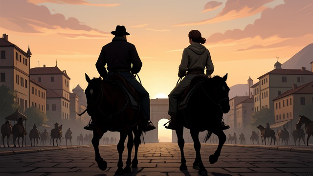 The Return to Valladolid from "The Life and Opinions of Tristram Shandy, Gentleman". A Swift Journey Home Diego responds Diego and Fernandez mount their animals and travel toward Julia. The narrator compresses their journey into a few lines.