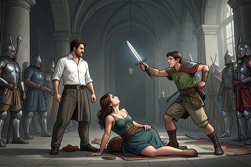 John Carter rescues Dejah Thoris at the Thark council from "A Princess of Mars". John Carter rescues Dejah Thoris at the Thark council when a young warrior strikes her down as she pleads before the assembled chieftains.