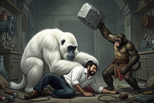 John Carter's fight with the great white apes from "A Princess of Mars". John Carter’s fight with the great white apes is the episode in which he and Woola save one another, transforming a watchful animal into his most steadfast…