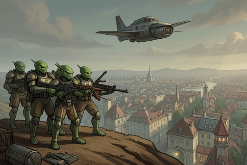 The Thark attack on the Helium expedition from "A Princess of Mars". The Thark attack on the Helium expedition is both a devastating ambush and the event that brings Dejah Thoris into John Carter’s life.