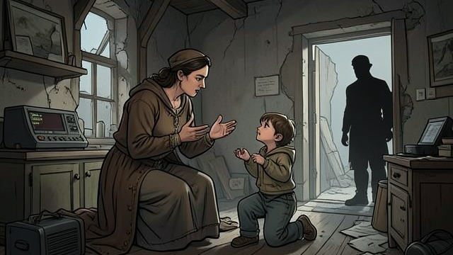 Gozava Hides Her Child from "A Princess of Mars". Parenthood Against the System A private act of care Gozava hides Sola and visits her in a ruined tower, teaching her the language and history of their people.
