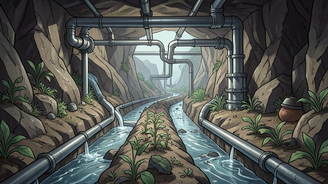 Waterways Sustain Cities from "A Princess of Mars". Agriculture by Engineering Water brought from the poles Red Martian farms receive water through long conduits from reservoirs near the polar ice.