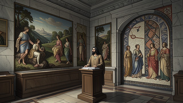 Art Without Its Makers from "A Princess of Mars". Images of a Lost People Frescoes and mosaics Carter sees paintings of landscapes and, in another building, human figures dressed in fine garments.