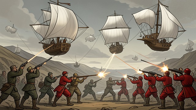 A Raid on the Expedition from "A Princess of Mars". Contact Through Violence Red ships arrive A peaceful Helium expedition approaches Korad in airships, carrying banners that signal its noncombatant purpose.
