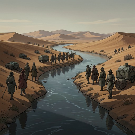 The Dying Planet’s Last Pilgrimage from "A Princess of Mars". This flow traces the River Iss as a cultural symbol of mortality and escape, contrasting its accepted mystery with Carter’s hope for a different future.