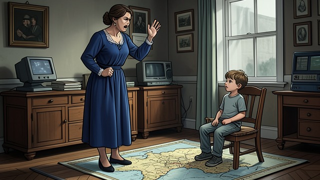 The Atlas Incident from "Felix Austria". Anger and Repair A destructive drawing Stefania finds that Felix has drawn over Docteur Anger’s valued atlas.