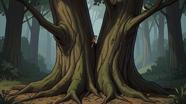 Josef Offers Another Reading from "Felix Austria". Entanglement Can Stunt Growth A theological challenge Father Josef suggests that trees with entangled trunks may prevent one another from growing.