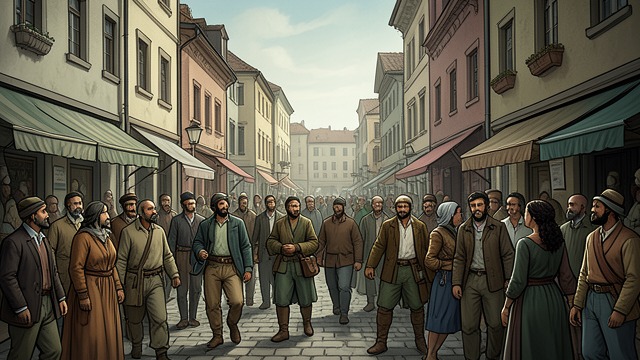 A Multicultural Public World from "Felix Austria". Many Peoples, One Ceremony A diverse crowd The procession moves through neighborhoods and commercial streets marked by different communities and languages.
