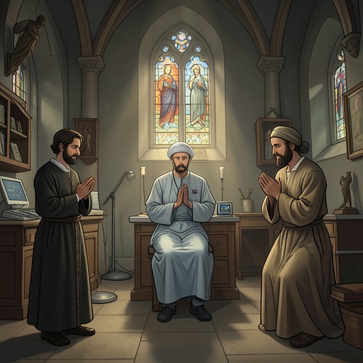Prayer and the Limits of Consolation from "Felix Austria". This flow traces prayer as a source of comfort and moral meaning, while showing how spiritual language can coexist with mistaken certainty and self-denial.