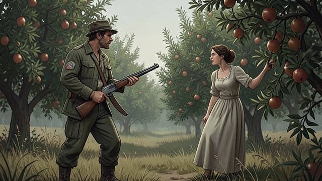 A Shot in the Garden from "Curtain". The Rifle and the Apparent Accident A volatile scene After Daisy Luttrell humiliates George Luttrell in front of guests, he takes his rifle outside.