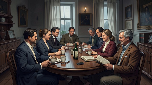 A Temporary Community from "Curtain". Guests Connected by Recommendation A network, not strangers The Luttrells' guests have arrived through friends and acquaintances: Boyd Carrington brings the…