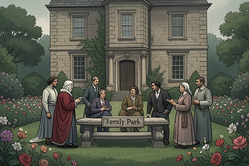 The King's Abbot Households from "The Murder of Roger Ackroyd". James sketches the village’s social landscape: Fernly Park belongs to Roger Ackroyd, a wealthy manufacturer who has become its civic centre.