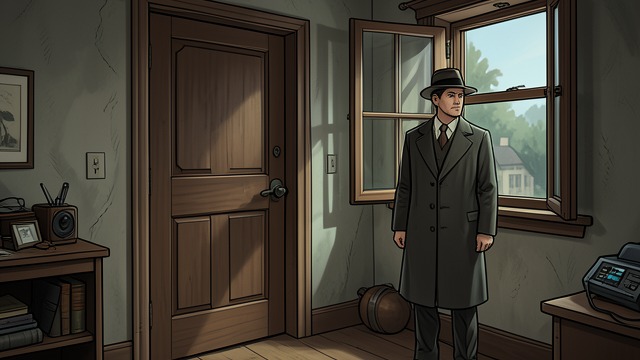 Body Behind the Door from "The Murder of Roger Ackroyd". Body Behind the Door Forced entry Sheppard returns, finds the study locked, and joins Parker in breaking down the door.