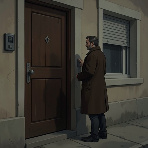 The Locked-Room Illusion from "The Murder of Roger Ackroyd". This flow follows the apparent impossibility of the locked study and shows how staged evidence creates the illusion of an outside intruder.