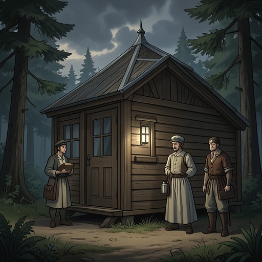The Summerhouse Meetings from "The Murder of Roger Ackroyd". This flow follows two separate secret encounters at the summerhouse and shows how their overlapping clues misdirect the investigation.
