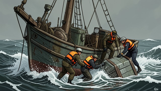 A Ride-Along at Sea from "Inherent Vice". Following the Lagan A Federal Excursion Sauncho goes out with federal personnel to recover submerged containers of currency.