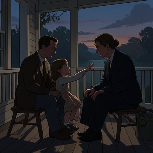 Coy and His Family from "Inherent Vice". This flow follows the separation, longing, and tentative reconnection between Coy Harlingen, Hope Harlingen, and their daughter Amethyst.