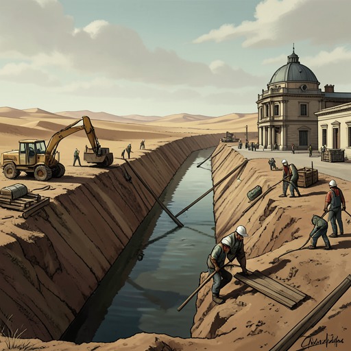 The Suez Project from "Orientalism". This thread follows how Ferdinand de Lesseps’s canal project presents a material transformation as the culmination of a European vision of the Orient.