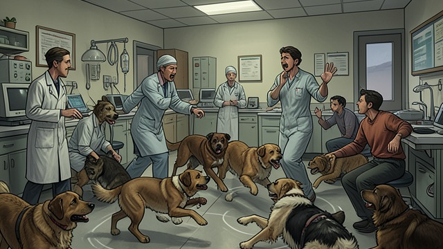 The Animals React from "The Tommyknockers". The Animals React A sudden disturbance At the veterinary clinic, Peter and other animals become violently agitated as the ship’s effects intensify.
