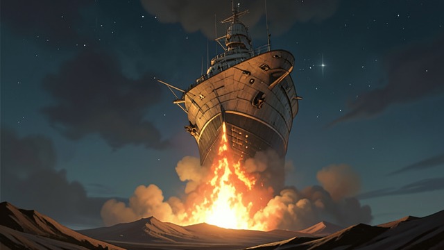 The Ship Emerges from "The Tommyknockers". The Ship Emerges A spectacle beyond concealment Gardener powers the spacecraft and pulls it from its ancient bed in the earth.