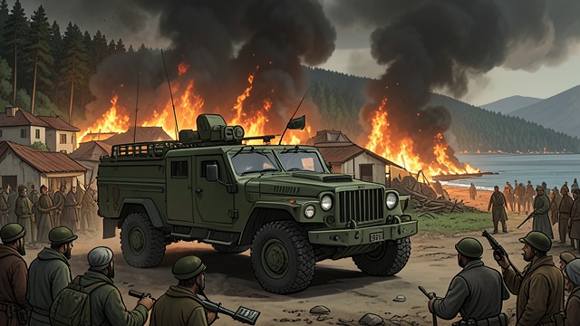 The Town Is Sealed from "The Tommyknockers". The Town Is Sealed An external cordon Authorities surround Haven as the fire spreads toward Newport.