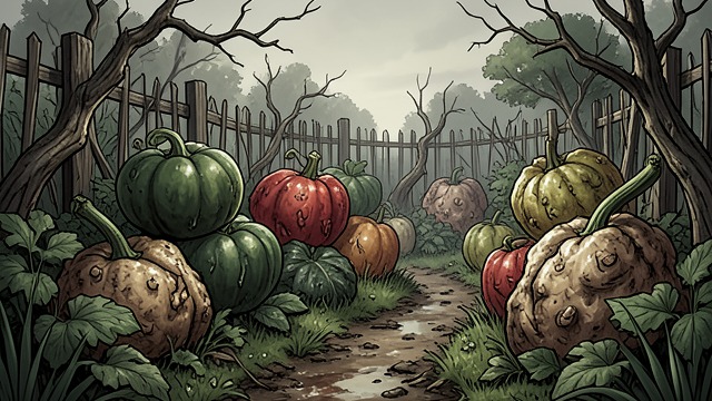 A Mutated Garden from "The Tommyknockers". A Mutated Garden Growth without nourishment Bobbi’s garden produces enormous corn, tomatoes, and vegetables.