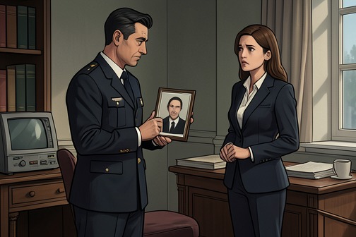 The Missing-Persons File from "The Big Sleep". Marlowe visits Captain Gregory at the Missing Persons Bureau to ask what the police know about Rusty.