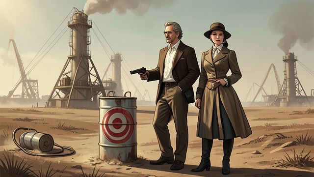 A Shooting Lesson Planned from "The Big Sleep". A Shooting Lesson Planned A familiar outing Terence Regan takes Carmen Sternwood to the family’s old oil wells to teach her to shoot.