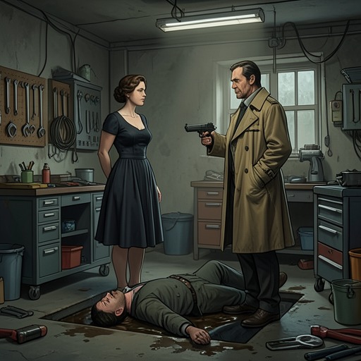 Carmen Kills Regan from "The Big Sleep". The novel’s central hidden crime is reconstructed from Carmen’s shooting attempt, Vivian’s confession, and the body left in the oil sump.
