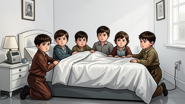 Death Without Distinction from "Brave New World". Linda Among Identical Children Encounter Identical children surround Linda’s bed, staring at her unfamiliar aged face.