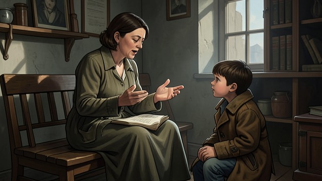 A Shared World in Stories from "Brave New World". Stories as Shelter Memory Linda sings simple rhymes and tells John about the distant World State.