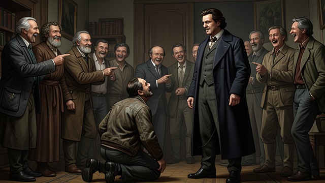 The Word Father from "Brave New World". Taboo Becomes Laughter Naming John kneels and calls the Director his father.