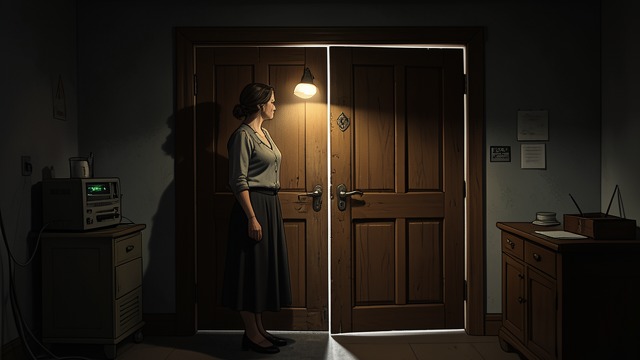 The Locked Door from "The House of Bernarda Alba". The Locked Door A Final Barrier After the gunshot and false report of Pepe’s death, Adela locks herself in another room.