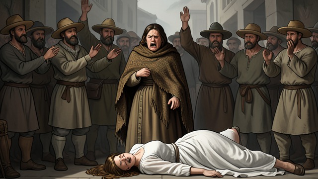 A Sentence of Violence from "The House of Bernarda Alba". A Sentence of Violence Bernarda Joins the Crowd Bernarda calls for the villagers to kill the unmarried mother and imagines them armed with olive switches and…