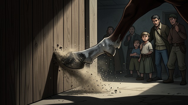 A Blow Against the Wall from "The House of Bernarda Alba". A Blow Against the Wall An Animal Disrupts Dinner A heavy impact interrupts the family’s meal.