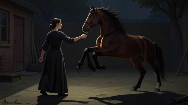 A Wild Stallion Claimed from "The House of Bernarda Alba". A Wild Stallion Claimed Adela Names Her Strength Adela tells Martirio that she could bring a rearing stallion to its knees with one finger.