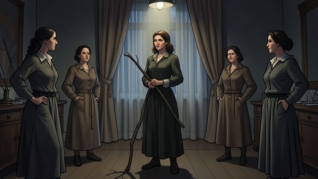 The Staff Is Broken from "The House of Bernarda Alba". The Staff Is Broken Symbolic Defeat Adela takes Bernarda’s stick and breaks it, declaring an end to the household’s prison-like authority.