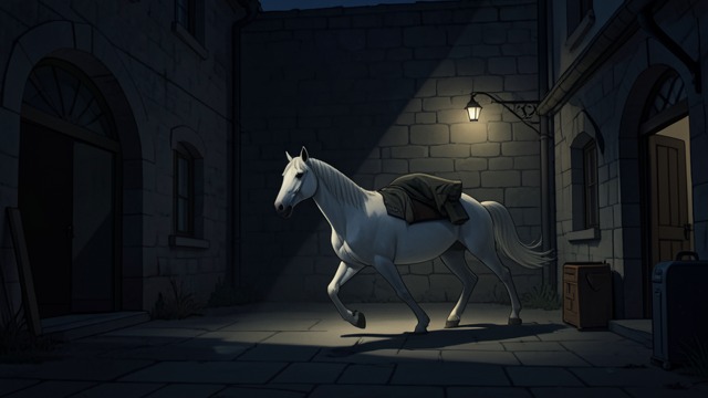 The Courtyard at Night from "The House of Bernarda Alba". The Courtyard at Night A Deeper Enclosure The final act moves into the inner courtyard after nightfall.