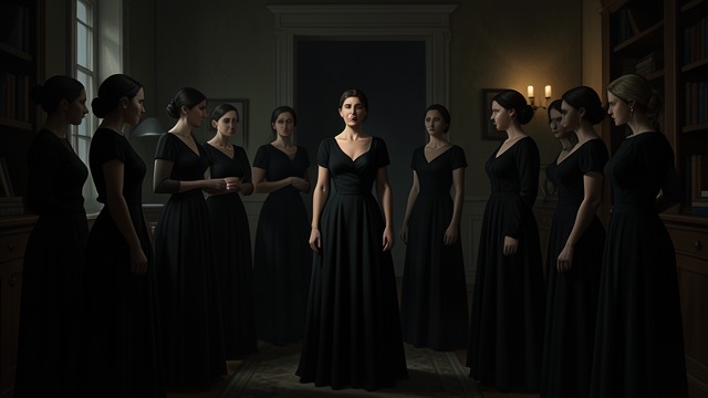 Black Restored from "The House of Bernarda Alba". Black Restored Mourning Reasserted Bernarda orders a new period of mourning after Adela’s death.