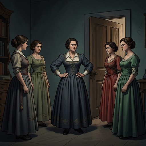 The Mourning House Tightens from "The House of Bernarda Alba". The family’s mourning ritual hardens into a regime of confinement that turns the household into the setting for escalating desire and catastrophe.