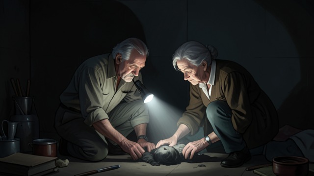 Partners in the Search from "The Secret of Chimneys". A Shared Watch Bill Eversleigh joins Virginia Revel and Anthony Cade in waiting for the intruder.