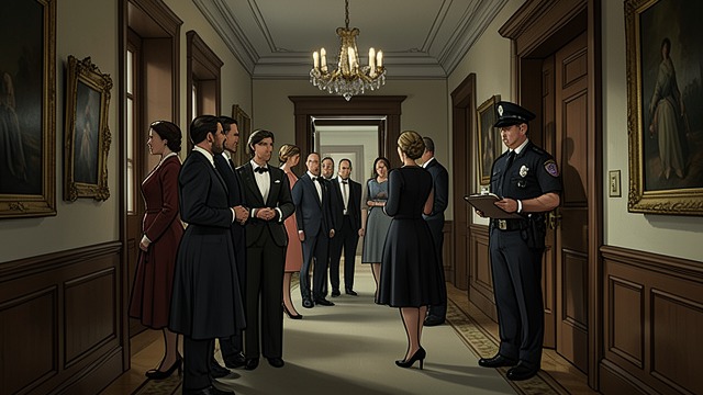 Visitors Become Investigators from "The Secret of Chimneys". Life Under Police Attention Superintendent Battle restricts departures, and guests turn ordinary activities into opportunities to exchange clues.