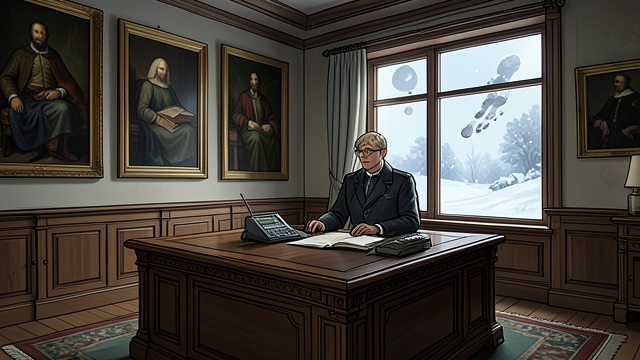 A Murder in the Council Chamber from "The Secret of Chimneys". The Estate’s Center of History Prince Michael Obolovitch is shot in the council chamber, a room filled with old portraits, armour, and political associations.
