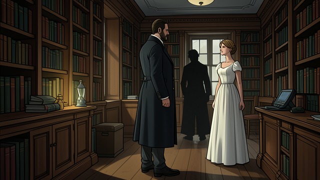 The Case Closed from "The Secret of Chimneys". A Murderer Revealed Battle witnesses the confrontation in the library and identifies Mademoiselle Brun as the person killed by Boris Anchoukoff.