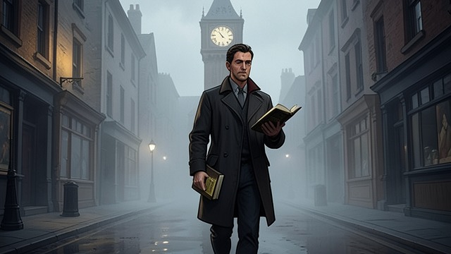 A Deadline Kept from "The Secret of Chimneys". The Real Delivery After the conspiracy is exposed, Anthony Cade sends James(Jimmy)McGrath to deliver the genuine memoirs to the publisher before midnight.