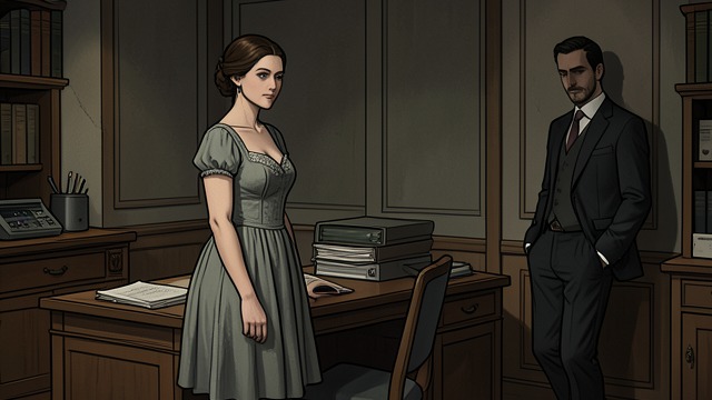 The Blackmailer’s Mistake from "The Secret of Chimneys". A False Accusation Giuseppe Manelli presents Virginia Revel with letters signed in her name and assumes that she is the woman who wrote them.