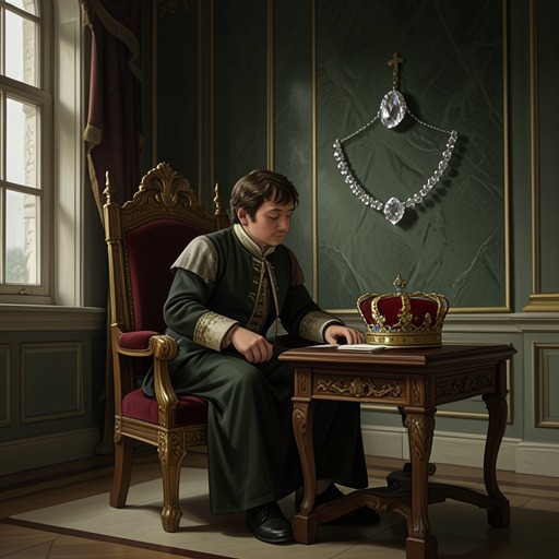 The Crown, the Diamond, and the Marriage from "The Secret of Chimneys". This thread follows three forms of inheritance—the throne, a historic jewel, and a personal future—as they converge at Chimneys.